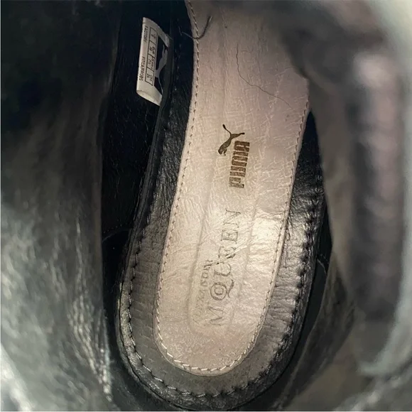 Alexander McQueen & Puma collaboration! Black leather sneakers, Size 38! - Picture 10 of 10